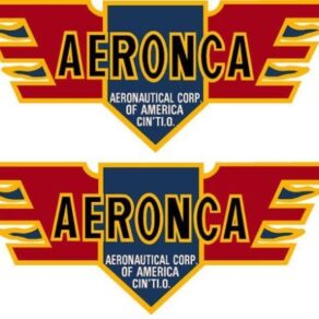 Aeronca Logo 30's Old Style Pair(2) Decal