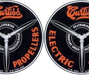 Pair Curtiss Electric Prop Decal